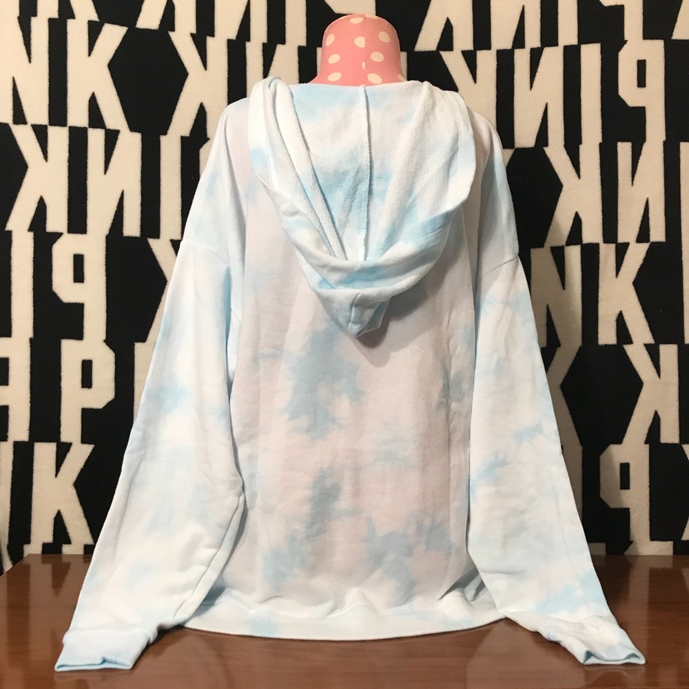 VS PINK TIE DYE PULLOVER TUNIC HOODIE NWT - Picture 5 of 5